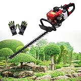 WEIMILOR 23,66 CCM 2-Takt-Benzin-Heckenschere, 1600 W, Extreme Leistung, 24 Zoll professioneller Freischneider, Benzinmotor mit 30% Ölersparnis für die Grundstückspflege