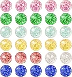 flintronic 30 Stück Flummis, 32mm Flummi Hüpfbälle Glitzer Hüpfbälle Spielzeug Geschenk für Kinder Gastgeschenke, Flummies für Kinder Mitgebsel Kindergeburtstag Give aways Partygeschenke
