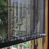 Schwarzes Bambusrollo, Retro-Jalousien, Bambusvorhang, Bambus-Raffrollo, Holzjalousien, Lichtfilterung, Sonnenschutz und Sichtschutz, für Fenster vom Boden bis zur Decke, Restaurant/Korr