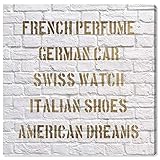 The Oliver Gal Artist Co. Kunstdruck auf Leinwand, Motiv American Dream Modern 12' x 12' Gray, Gold