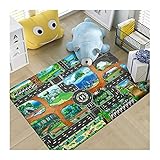 BONAKE Teppich Kinderzimmer für Kinder ab 3 Jahren, Spielteppich Straße Kinderteppich, Autoteppich Junge Mädchen für Schlafzimmer & Spielzimme ( Size : 120*160cm )