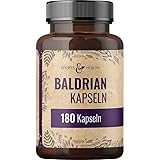 Baldrian Hochdosiert - Baldrian Kapseln - 180 Kapseln - 600mg hochdosiertes Baldrian pro Kapsel - Baldrian Tabletten