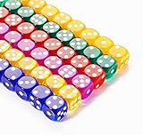 30 Stück Würfel bunt, Bunte würfel(6 Farben), 16 mm Bunter Würfel, Diese Würfel sind perfekt für die verschiedenen Brettspiele