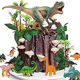 26 Stück Kuchendeko Dinosaurier Set,Dino Tortendeko,Dinosaurier Deko Torte,Cake Topper Dinosaurier,Dino Geburtstag Deko,Dschungel Tortendeko Junge,Dinosaurier Party Kuchen Dekoration für Kinder