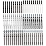 60pcs Stichsägeblätter Set Holz & Metall T144D T101B T101BR T111C T101AO T118G T744D T344D mit Kunststoffhülse - kompatible Stichsägeblätter für Holz und Schneiden von Metall