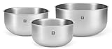 ZWILLING Prep 3 tlg. Schüsselset 18/10 Edelstahl, (17, 21 und 25 cm)