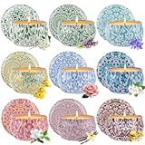 Duftkerzen Geschenkset, 9 Stück Natürliches Sojawachs Duftkerze Geschenke für Frauen, Aromatherapie Kerzen Set, Entspannung Stress Muttertag Geburtstag Kerze Geschenke für Frauen Ihre Damen Freunde