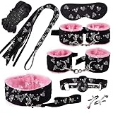 QiKKago Rosa 8-StüCk-Satz Mit Stabilen Langen PlüScherarmbäNdern FüR Yoga-Sport-ZugbäNder FüR Verschiedene Bettarten - H2