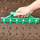 HH-LIFE Seed Dibber mit Kalibrierung, Samenpflanz-Set, Blumenzwiebel pflanzholz werkzeuge, Blumenzwiebelsetzer aus (Grün)