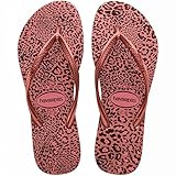 Havaianas Damen Slim Animals RoseGolden Flip-Flop, Crocus Rose/Golden Blush, 39-40 EU, Crocus Rose Golden Blush
