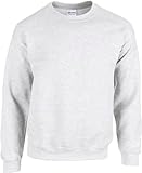 TICTEX Unisex Heavy Blend Crewneck Sweatshirt by Gildan - Herren-Pullover Baumwolle mit Rundhals in vielen Farben - große Größen - Ash, L