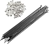 XUZWMAGZJ Fahrradspeichen, 36 STÜCKE 14G Fahrradspeichen Mit Nippel 170mm-290mm Edelstahl Splitter Fahrrad Elektro-Bike Kupfernippel Straße Fahrrad(286mm)