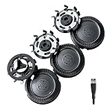 S3000 Ersatzklingen, kompatibel mit Philips Series 3000 Elektrorasierern, langlebig und hochwertige S3000 Rasierkopfklingen, einfach zu installieren, 3er-Pack, 1 Bürste