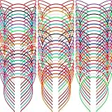 Chunyin 70 Stück Katzenohren-Stirnbänder für Kinder, Mädchen, Frauen, Kunststoff-Stirnbänder, mehrfarbig, Katzenohren, niedliche Kätzchen-Haarbänder, Kunststoff-Haarbänder, 14 Farben