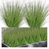 JABNOW 16 Bündel Künstliche Gräser wie echt Wetterfest Künstliche Pflanzen, 50cm Grün Kunstgras Außenbereich Kunstpflanzen für Draußen Dekoration Blumenkasten und Garten