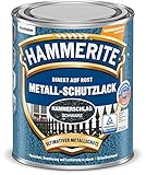 Hammerite Metallschutzlack Hammerschlag, 3in1- Rostschutz, Schwarz, 750 ml