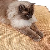 Kratzmatte für Katzen - Fußmatte Sisal Kratzteppich - natürliche Sisalmatte robust - Vorleger aus 100% Sisal - Katzenkratzmatte Natur 40 x 60 cm