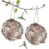 Globus-Kolibri-Nester, voller Vogel-Nistmaterialien, Design für Vogelliebhaber, Idee, Vogelgeschenke im Innen- und Außenbereich, Terrasse, Garten (10 cm)