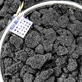 NUPICK 9 kg schwarze Lavasteine für Feuerstelle, 1,27 cm - 5,1 cm Vulkangestein für Kamin drinnen und draußen, Lavastein für Erdgas- und Propangasysteme, Feuerglas-Basisschicht, Feuerschalen