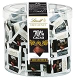 Lindt EXCELLENCE 70 % Kakao Mini-Schokoladen-Täfelchen | 385 g | Vollmundige Edelbitter-Schokolade | Intensiver Kakao-Geschmack | Dunkle Schokolade | Vegane Schokolade | Schokoladengeschenk