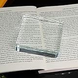 Briefbeschwerer, quadratisch, durchsichtig, aus Glas