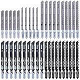40tlg. Stichsägeblätter Set T-Schaft Stichsägeblatt Professional Gemischte Stichsägeblätter für Bosch für Holz und Metall, Zubehör Stichsäge