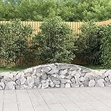 Gabionen mit Hochbogen 3 Stk. 400x30x40/60 cm Verzinktes Eisen, Xichuzi Gabionen Zaun, Steinkorb Garten, Gabionenkörbe, Gabionen Gitter, Dekorative Zã¤une - 3146828