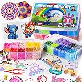 Bügelperlen set Bügelperlen Groß Packung XXL 23000PCS Perlen mit 106 Muster Bügelperlen Platten Steckperlen Mädchen Jungen Bügelperlen 5mm Bastelset kinder ab 6 jahre