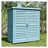 Vertikale Aufbewahrungsschuppen,Outdoor-Aufbewahrungsschrank,Gartenschränke,Für Garten Und Hof,Großer Schrank Mit Tür Und Regalen (Color : Blau, S : 87x47x97cm)