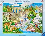 Ravensburger Kinderpuzzle - 06661 Besucher im Zoo - Rahmenpuzzle für Kinder ab 4 Jahren, mit 45 Teilen