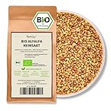 Kamelur 1kg BIO Alfalfa Sprossen Samen Luzerne Samen BIO, Keimsaat ohne Zusätze Alfalfa Samen in biologisch abbaubarer Verpackung