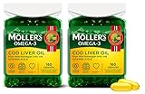 Moller’s ® | Lebertran Kapseln | Omega-3-Fettsäuren DHA & EPA, Enthält Vitamin A, D & E, Unterstützt Immunsystem, Herzfunktion, Gehirnfunktion & Sehkraft | 320 Stück