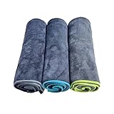 Hitchuey 3er-Pack Haustierhandtücher, 40 x 70 cm, super saugfähig, schnelltrocknend, Wiederverwendbare Mikrofaserhandtücher für kleine und mittelgroße Hunde und Katzen