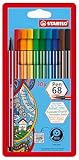 STABILO - Premium-Filzstift - Pen 68-10er Pack - 10 Farben