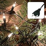 hellum Lichterkette innen 10er, 1,35m mini Lichterkette mit Stecker, Ersatzbirnen Lichterkette Fenster deko mit klare warme Ersatzbirnen, Klassisch Tannenbaum Lichterkette Grünem Kabel, 831115