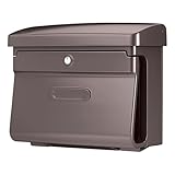 Burg-WÄCHTER Briefkasten mit Zeitungsfach ohne Namensschild, Kunststoff, Einwurf-Format DIN C4, 2 Schlüssel, Bremen 885 BR, Braun (ähnlich RAL 8019)