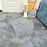 8 Stück Puzzle Schaum Bodenmatte Flauschige Quadratische Teppichmatte Pelzigen Bereich Teppich von Zimmer Boden Spielmatte Wohnmobil Teppichfliesen für Schlafzimmer, Spielzimmer, Übung (Hellgrau)