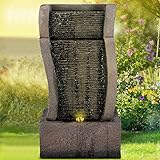 Gartenbrunnen Brunnen Zierbrunnen Zimmerbrunnen Springbrunnen 230V Wasserfall Wasserspiel für Garten, Gartenteich, Terrasse, Balkon Sehr Dekorativ