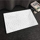 Zzmdear Moderne Outdoor Fußmatte Pop Art Stil Sexy Kuss Frau Lippen Mund Figuren auf Polka Dots Vintage Graphic Atmungsaktivität Rot Weiß Koralle W30'xL39' Color06