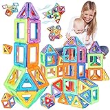 AKONE Magnetische Bausteine, Spielzeug ab 3 4 5 6 7 8 Jahre Junge Mädchen, Magnet Spielzeug Kinder, Magnetic Building Blocks 38 Teile