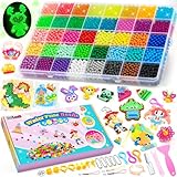 DIYLAND Wasserperlen Nachfüll Starterset, 5200 5mm Magische Sprühperlen in 40 Farben mit Geschenkbox für Kinder 6 7 8 9 10 Jahre Puzzle Pädagogische Kunst und Kunsthandwerk DIY Spielzeug