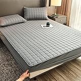 Bedding Gesteppte Matratzenauflage - Weiche Mikrofaser Matratzenauflage - mit Spannumrandung - Matratzenschoner Unterbett auch für Boxspringbetten