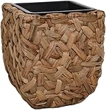 Pflanzkübel Blumenkübel aus Wasserhyazinthe Natur WILD Design - 30 x 25 x 25 cm