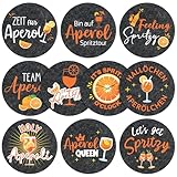 BOOMTOP 10 Stück Aperol Untersetzer Sprüche Filz Rund Aperol Spritz Accessoires Aperoli Geschenk Orange Getränkeuntersetzer Cocktail Tischdeko für Trinkgläser Aperolliebhaber Aperoliker