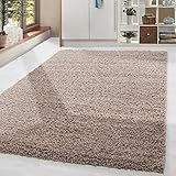HomebyHome Shaggy Teppich Läufer Flur 80 x 150 cm - Shaggy Teppich Hochflor Beige Extra Weich und Flauschig - Bettvorleger Teppiche für Schlafzimmer - Waschbarer Küchenläufer - Carpet, Halı, Kilim