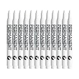 TASSFROO 8 Stück Permanent Marker Stifte Weiß, Acrylstifte Weiß 2,0 mm Fadenbreite Wasserbasiert Lackstift Wasserfeste und Schnelltrocknende für Steine Felsmalerei Keramik Glas Holz Stoff