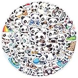 DIWSO 50 Stück Panda Aufkleber für Wasserflasche, Scrapbook, Tagebuch, Laptop, Umschläge, Skateboard, Fahrrad, Computer, Graffiti, Teenager, Junge, Mädchen, Wasserfest