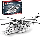 Technik Hubschrauber Bausteine Sets, 1/35 2192 klemmbausteine CH-53E Super Stallion Helikopter Modellbausatz, MOC Militärische Flugzeug Spielzeug für Kinder Erwachsene, Kompatibel mit Großen Marken