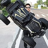 Tastak 4WD Off-Road Rock-Fahrzeug 2,4 GHz Fernbedienung Auto-Maxi-LKW-Spielzeug RC Car Im Freien Klettern Lade Rennwagen for Kinder und Erwachsene (Color : Schwarz)