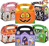 JOYIN 36 Stück Halloween-Papp-Leckerli-Boxen für Süßes oder Saures, Süßigkeiten-Boxen, Kekse, Geschenktüten für Halloween-Partyartikel, Klassenzimmer-Austausch-Geschenktüten